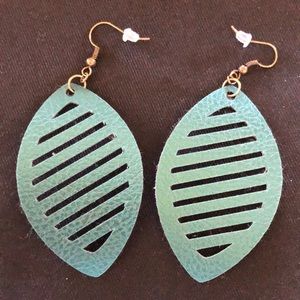 Leather Leaf Earrings